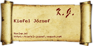 Kiefel József névjegykártya