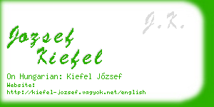 jozsef kiefel business card